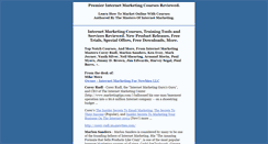 Desktop Screenshot of internet-marketing-courses.im4newbies.com